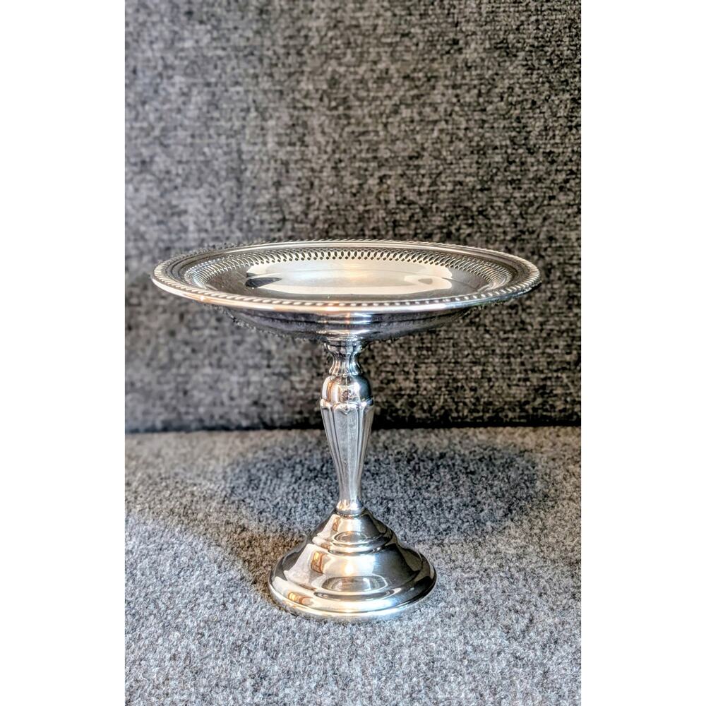 F.B. Rogers Silver Co Pedestal Cut Out Compote/Candy Dish
